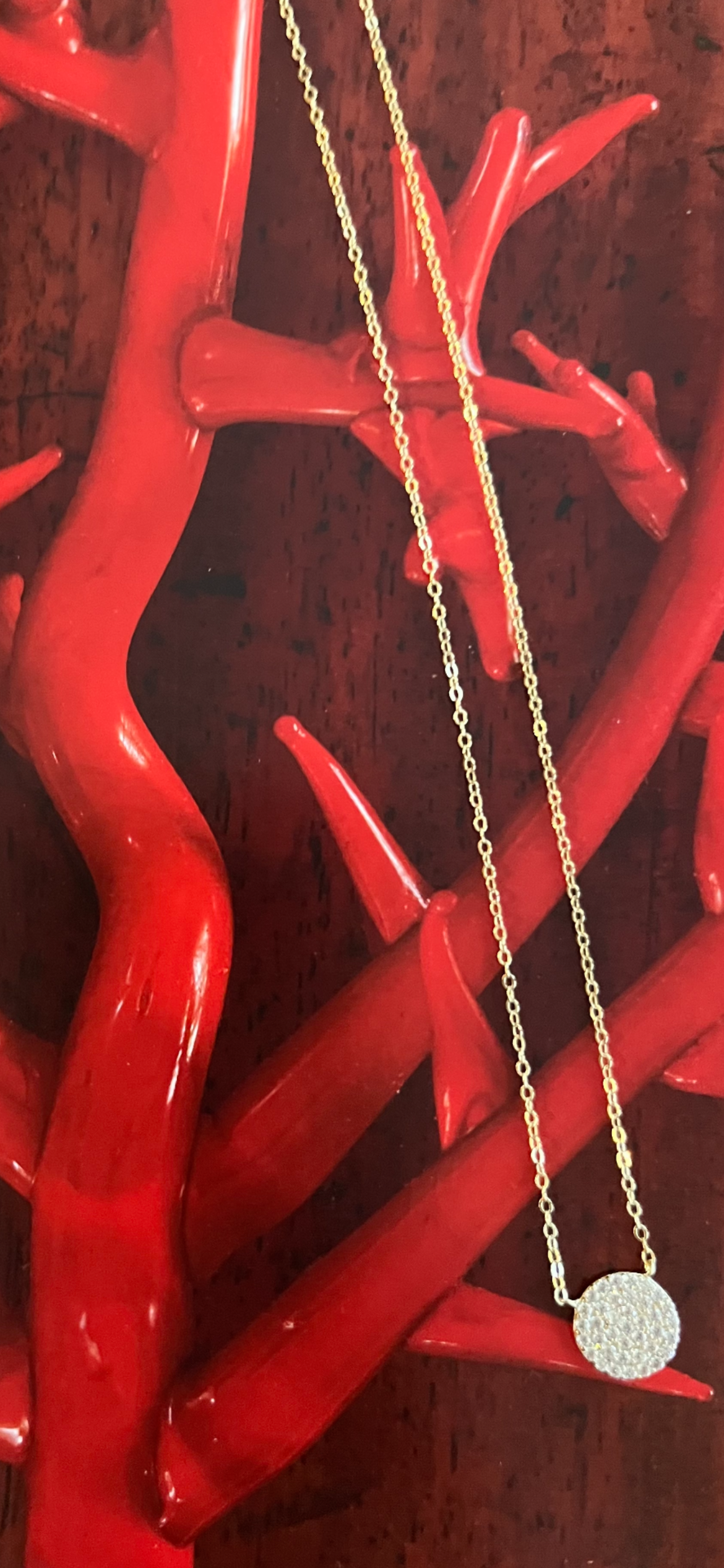 Pave Circle Pendant Necklace