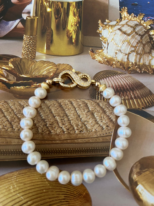 Infinity Pearl Bracelet